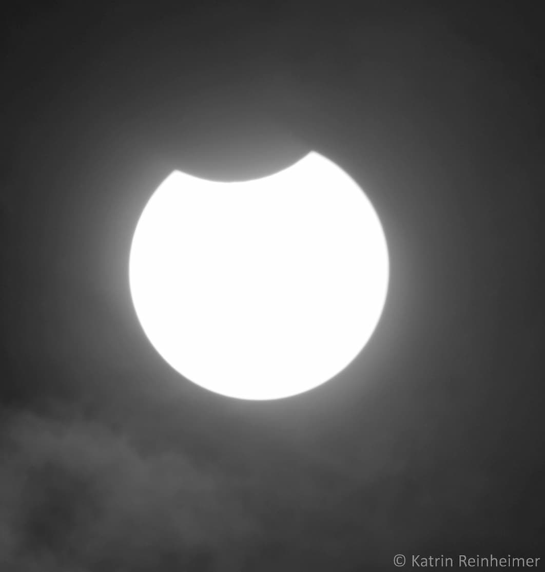 Partielle Sonnenfinsternis am 10.6.2021.
